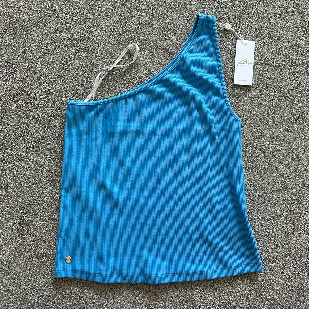 NWT Lilly Pulitzer Gael Knit Top‎ in Lunar Blue Size Large